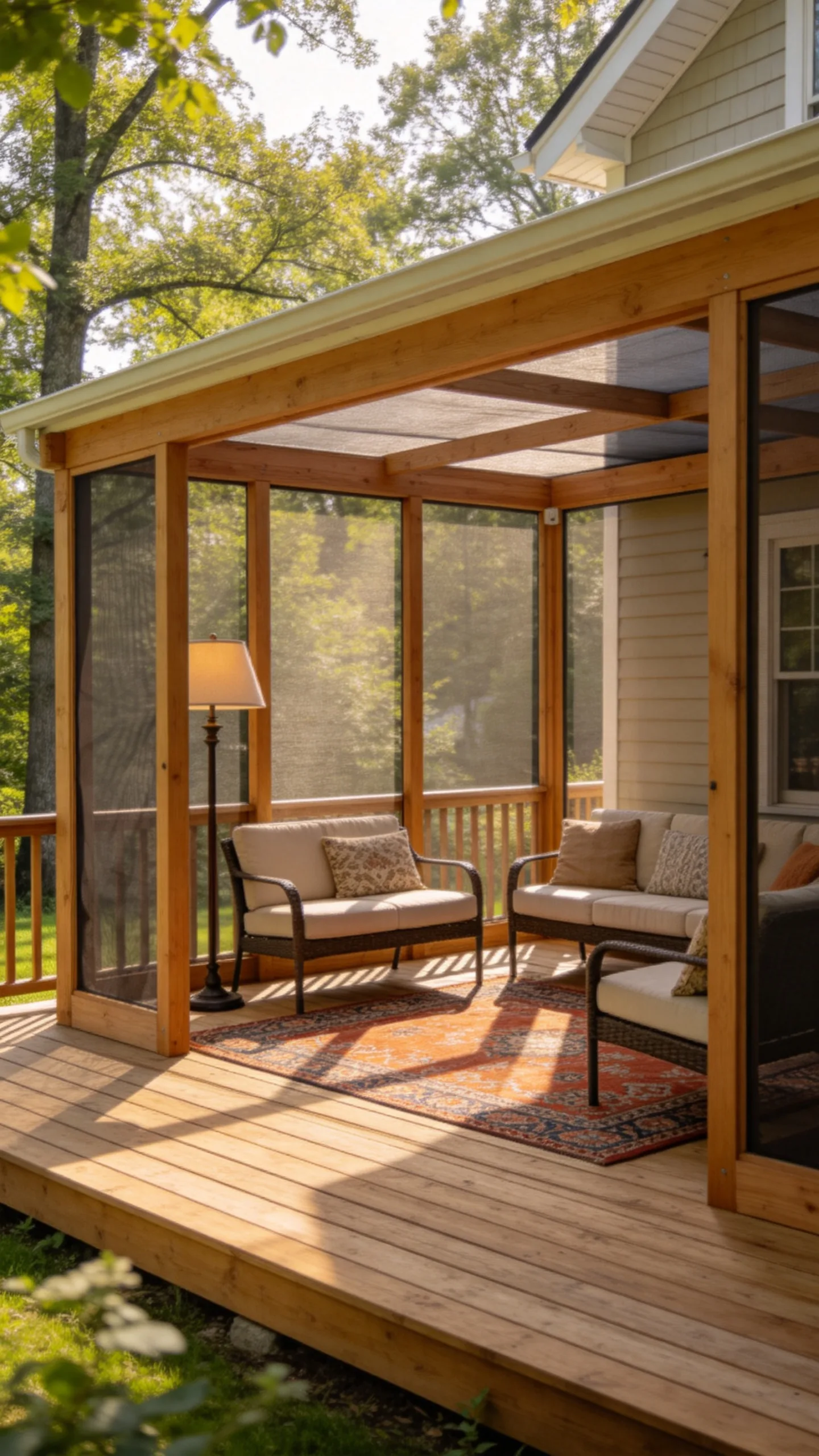 13. Screened-In Back Deck Comfort