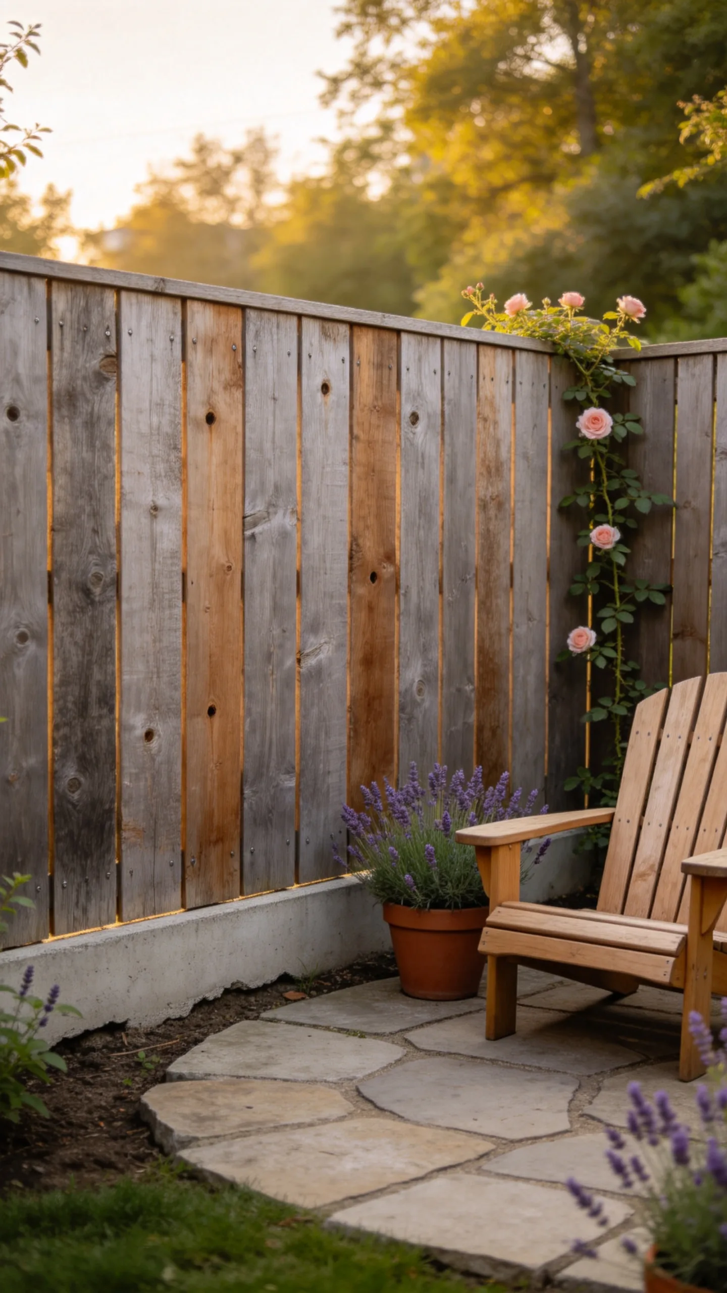 15. Reclaimed Barn Wood Privacy Fence