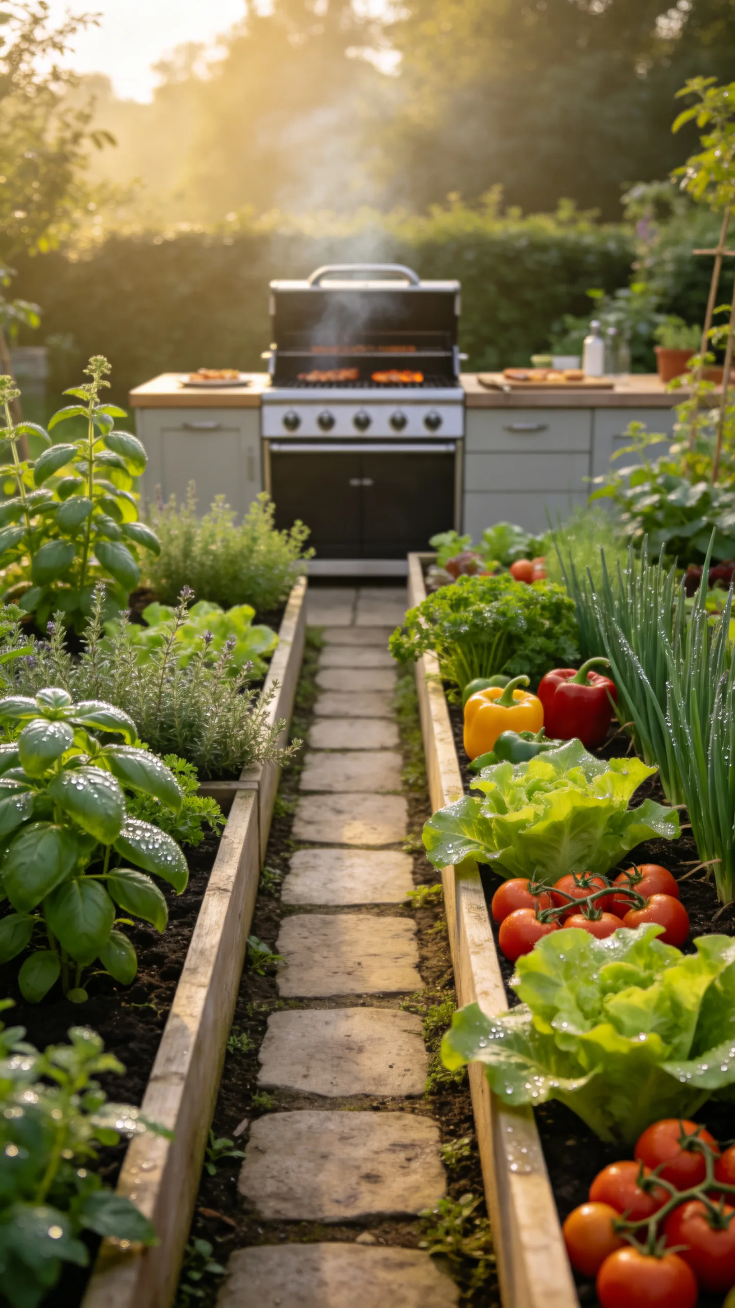 21. Use a Kitchen Garden Beside the BBQ