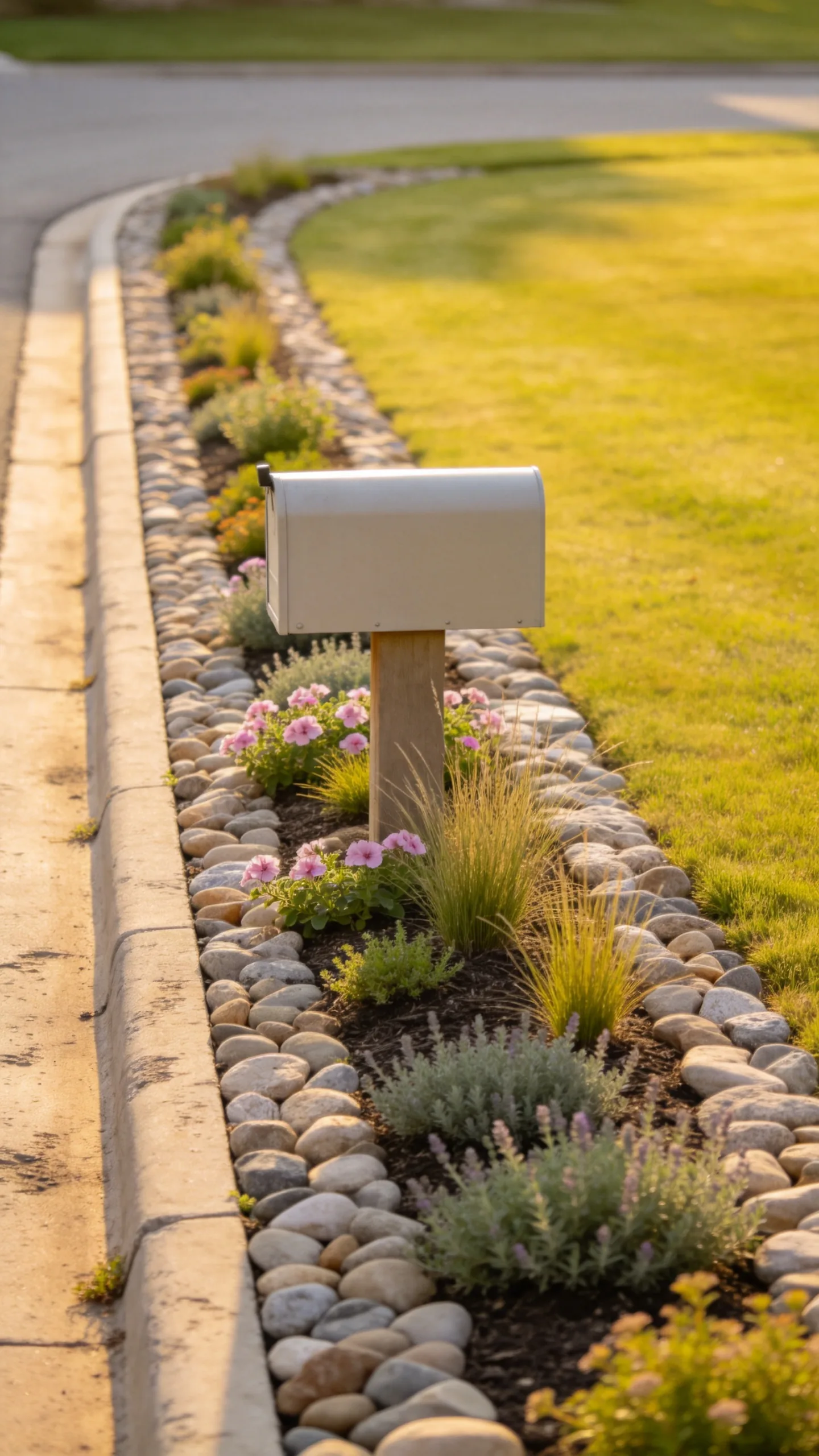9. Mailbox River Bed Planting Island