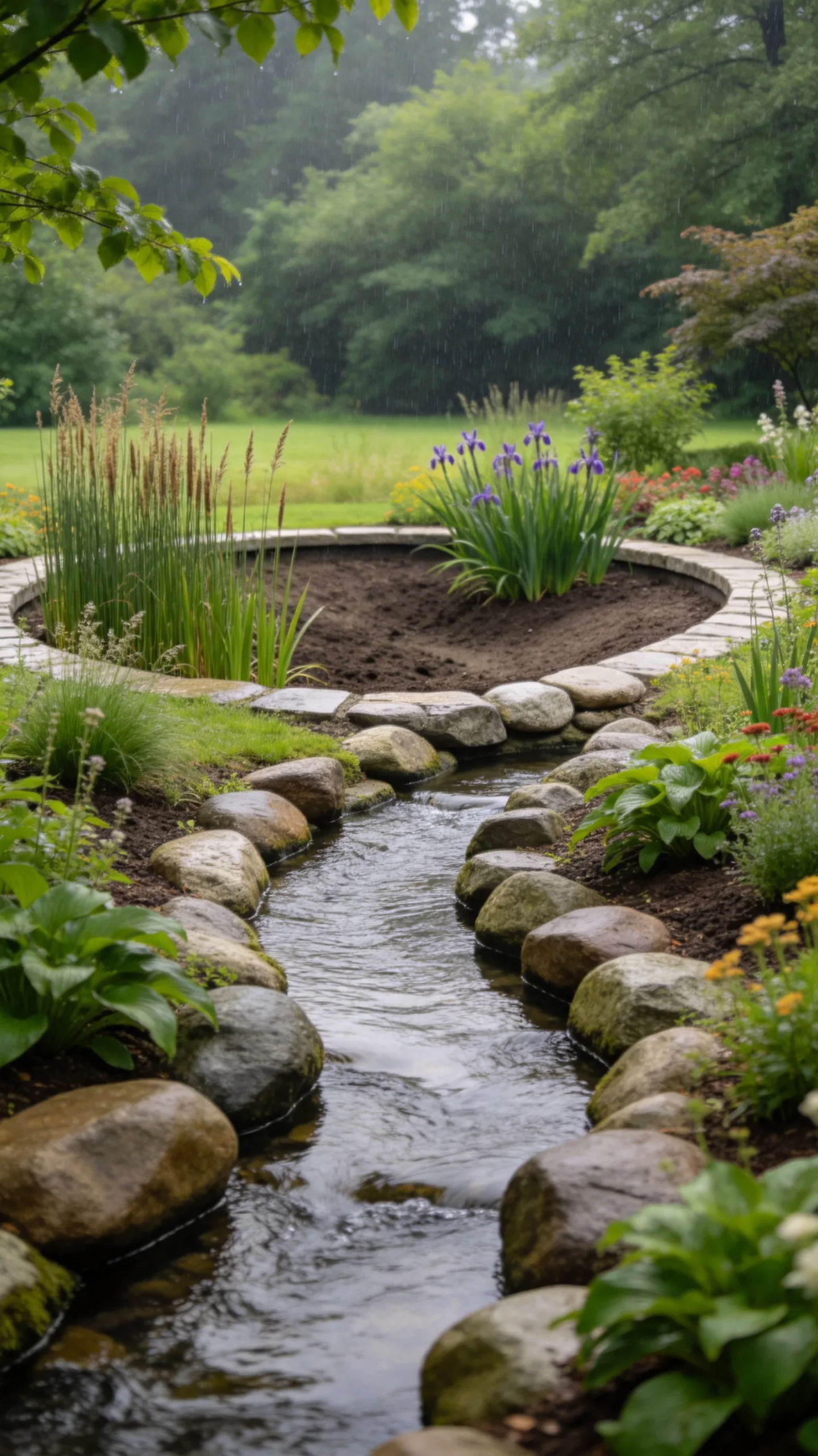 7. Rain Garden Basin at the End of the River Bed
