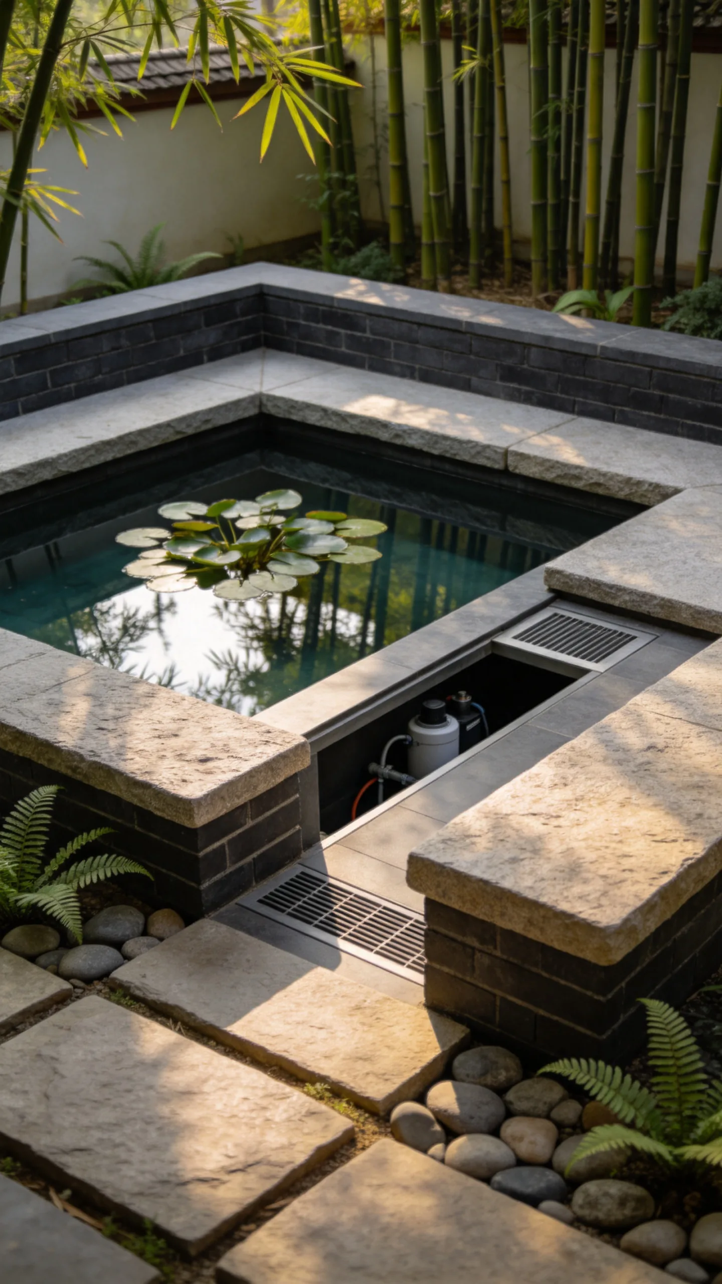 12. Raised Pond With a Stone Sitting Edge