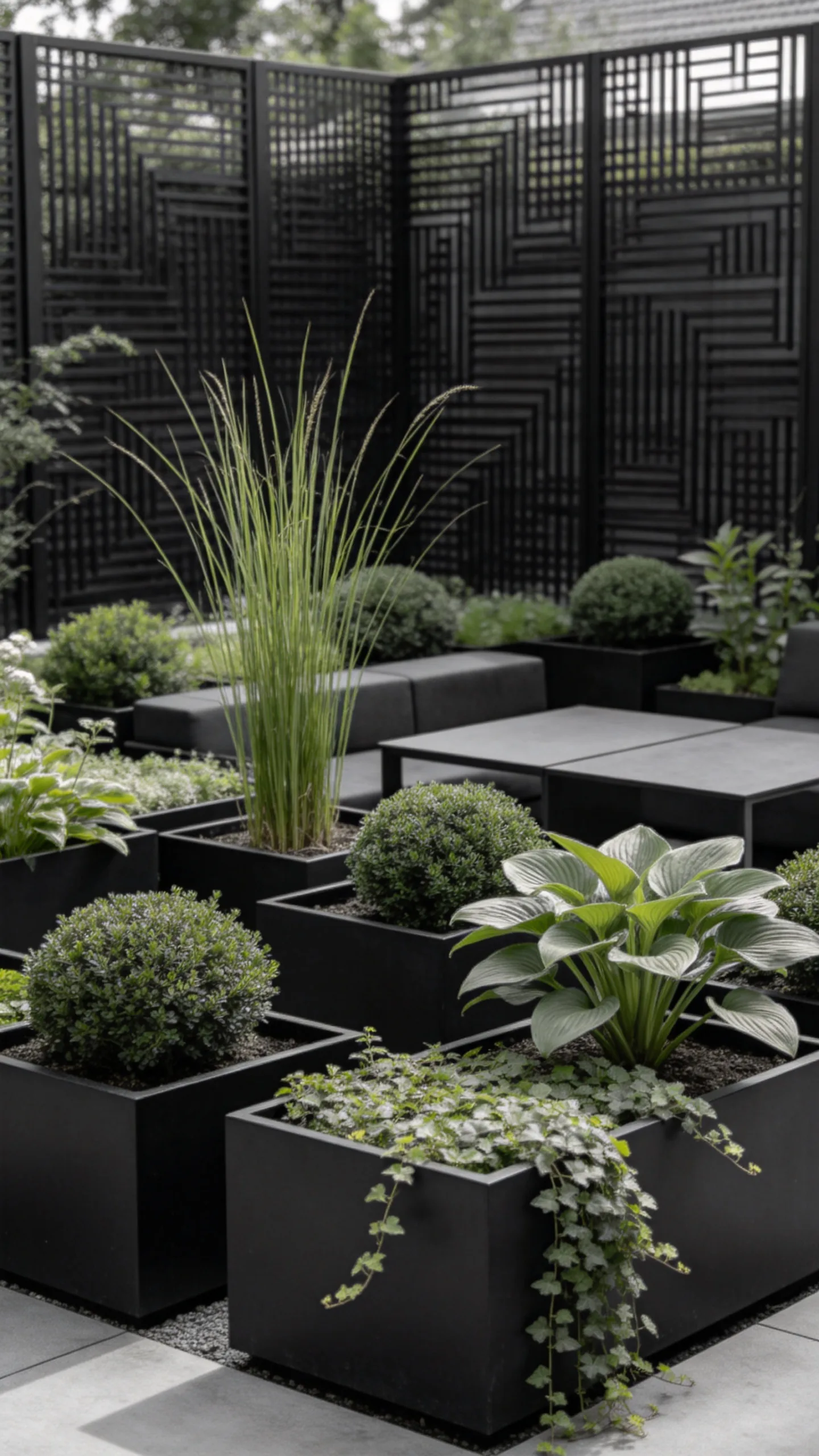 9. Plant a Black-and-Green Monochrome Garden