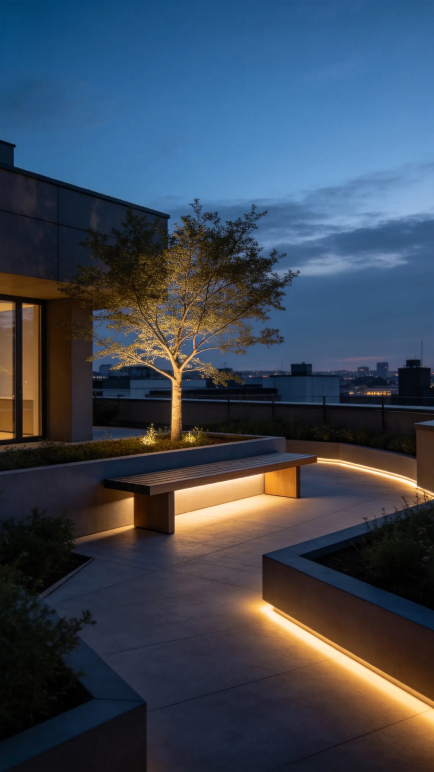 22. Illuminate Planters With Concealed Lighting