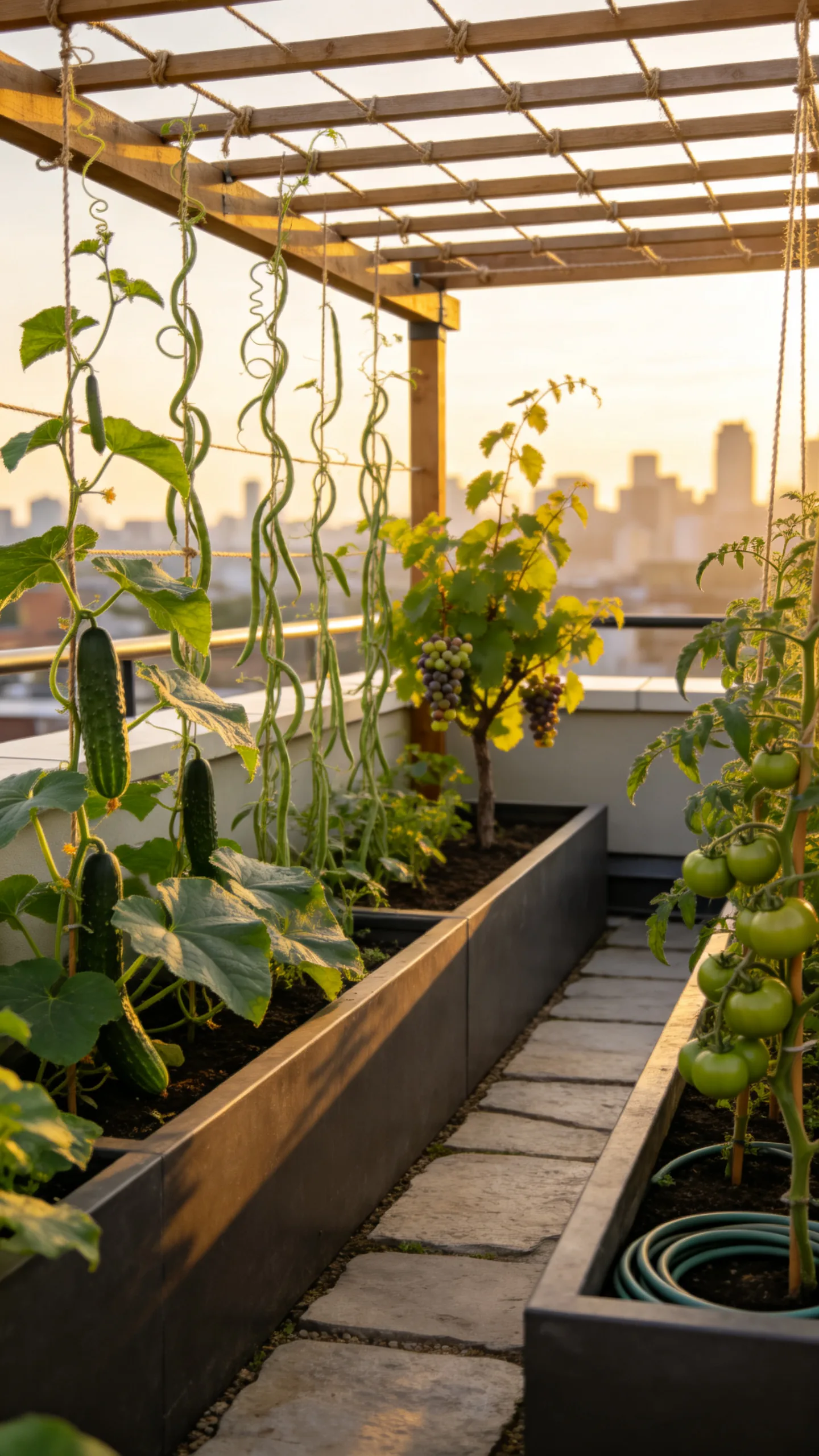 11. Build a Trellis Wall for Edible Climbers