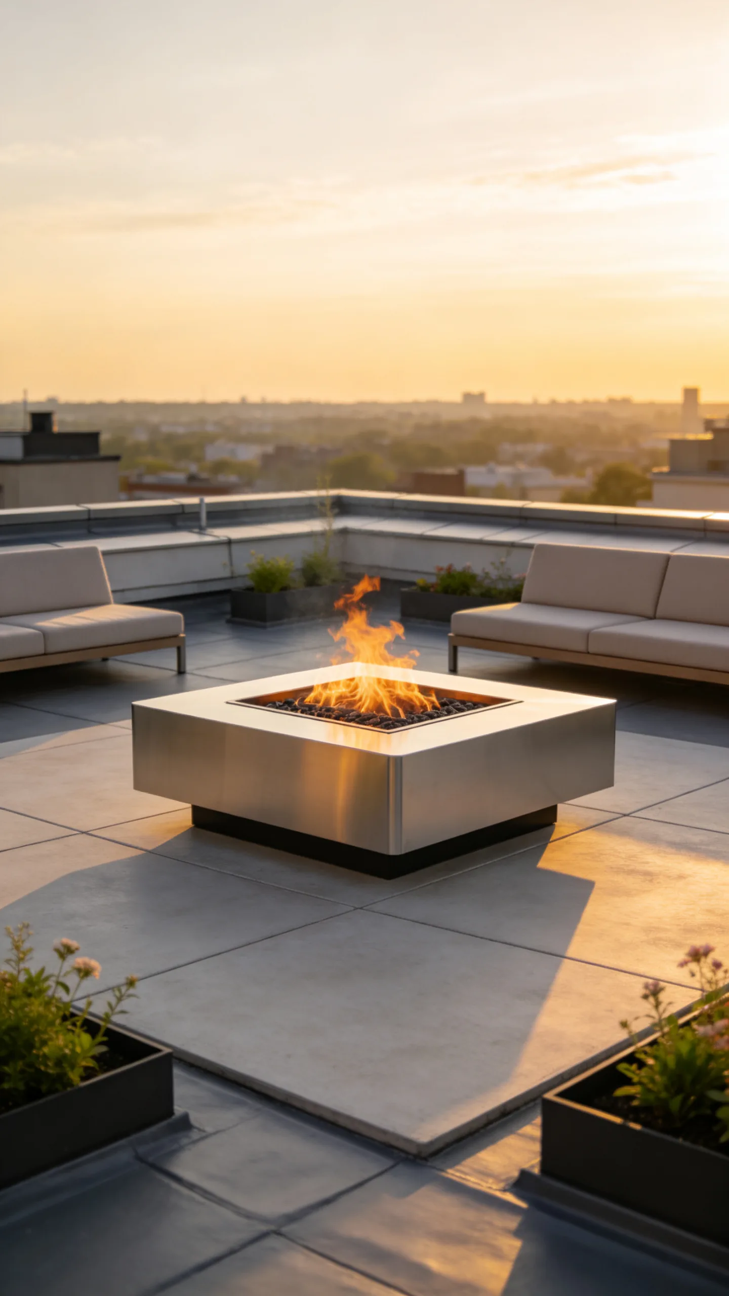 17. Surround a Fire Feature With Heat-Safe Planting