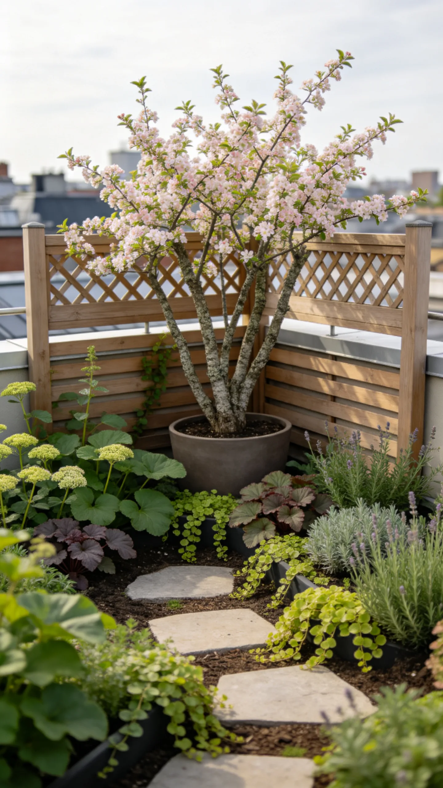 14. Create a Layered Corner Privacy Garden
