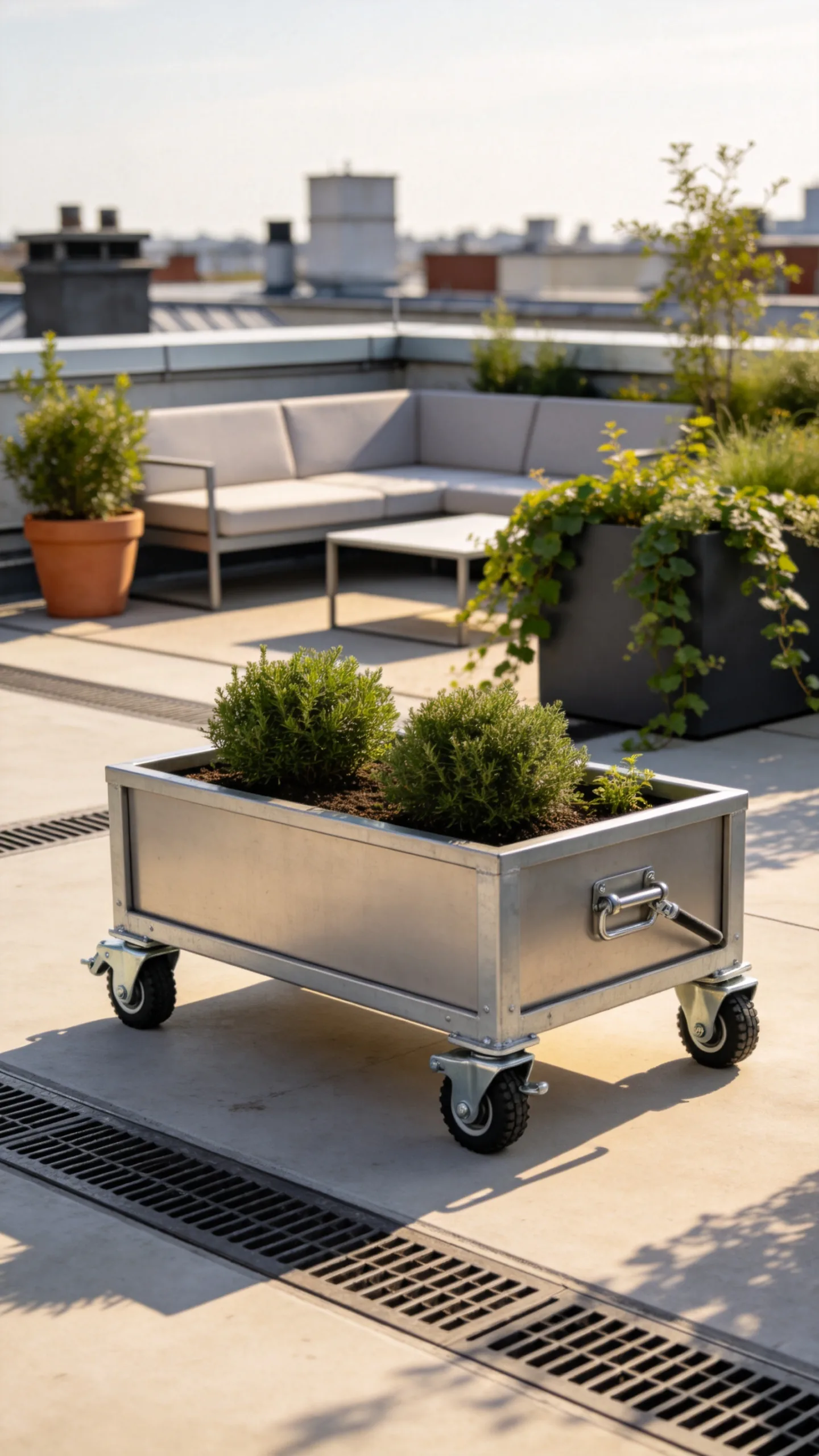 15. Add Mobile Planters on Locking Casters