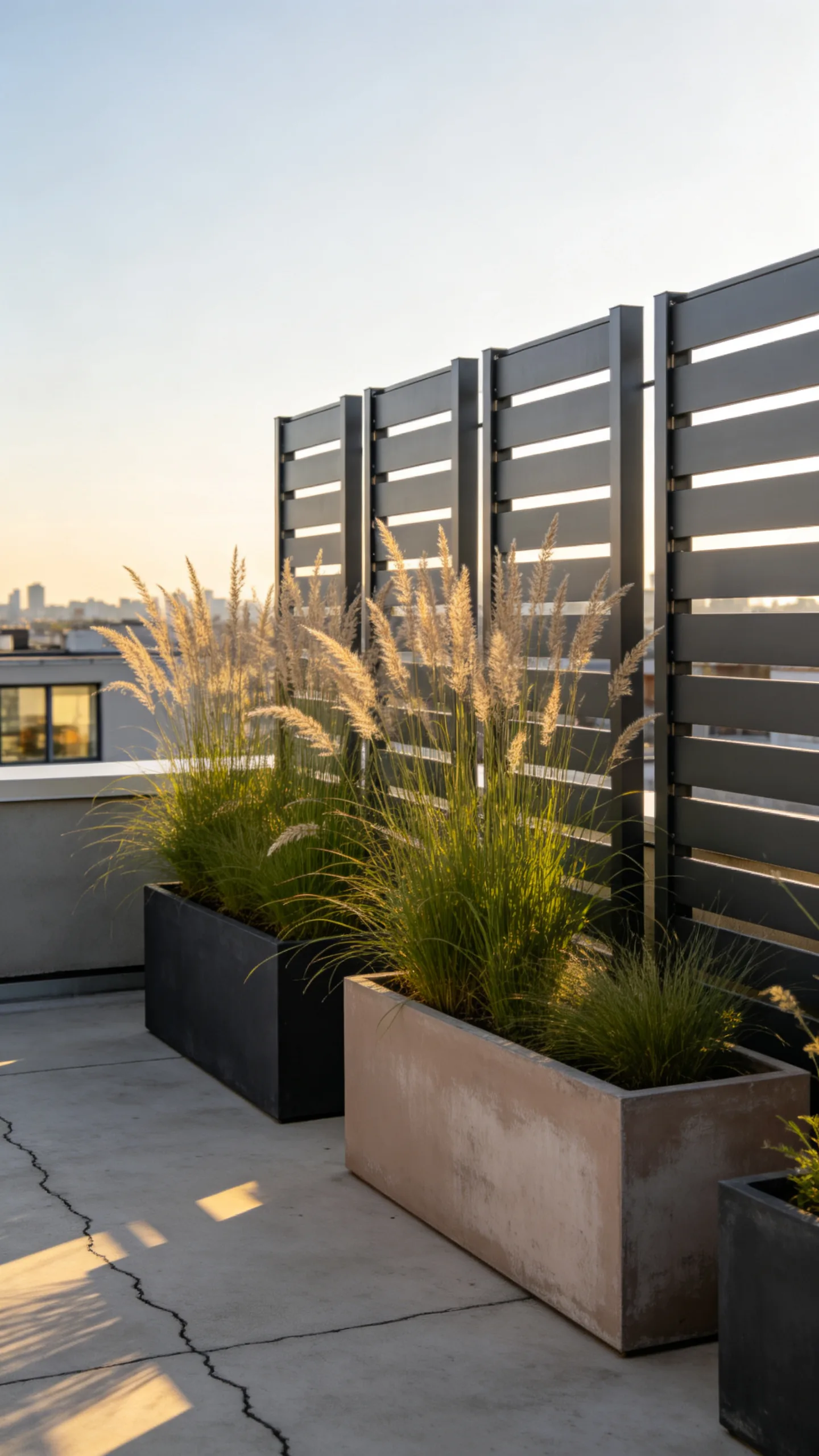 2. Alternate Privacy Screens With Tall Grasses