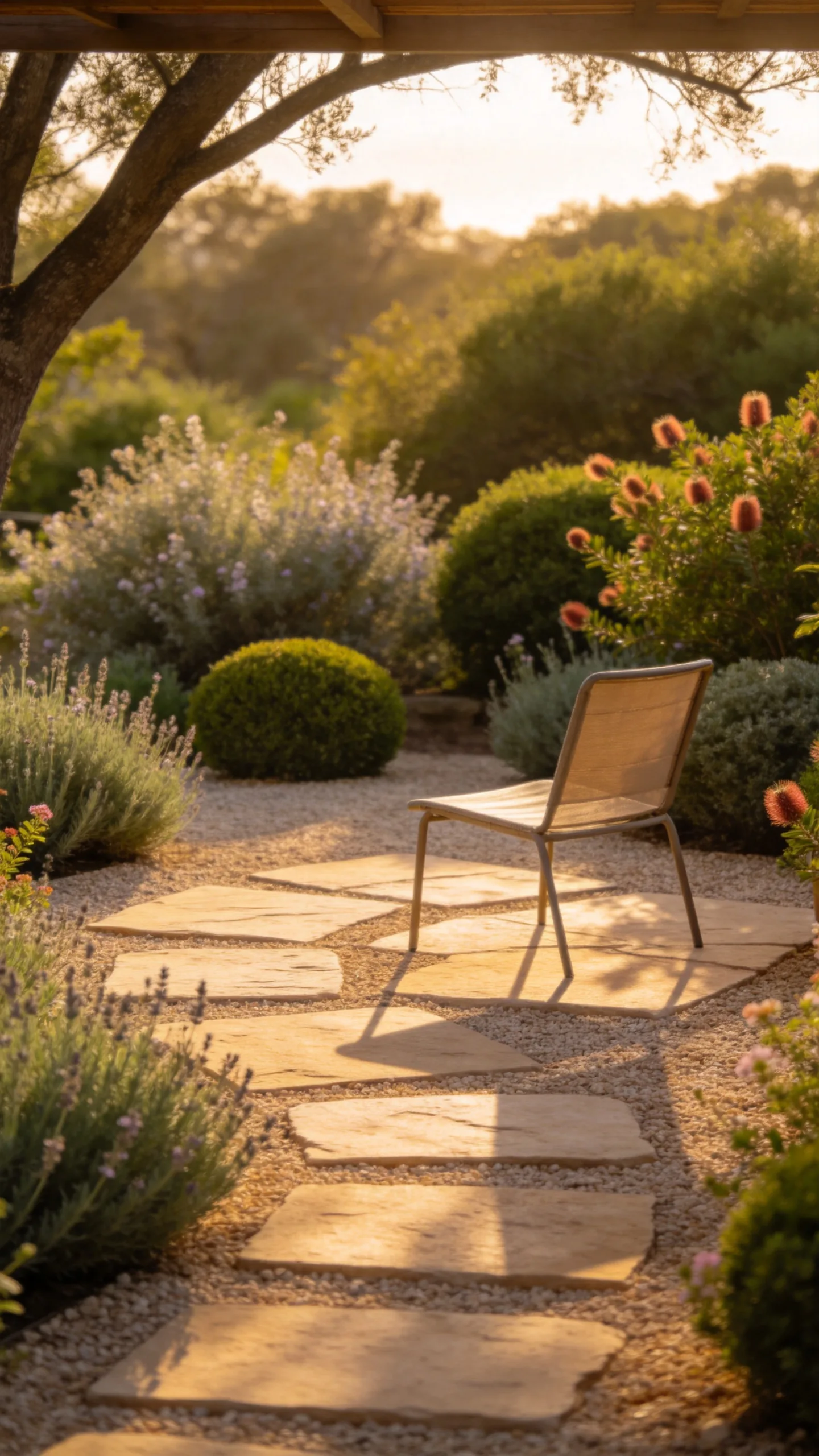 2. Build a Sandstone Seating Area Among Native Shrubs