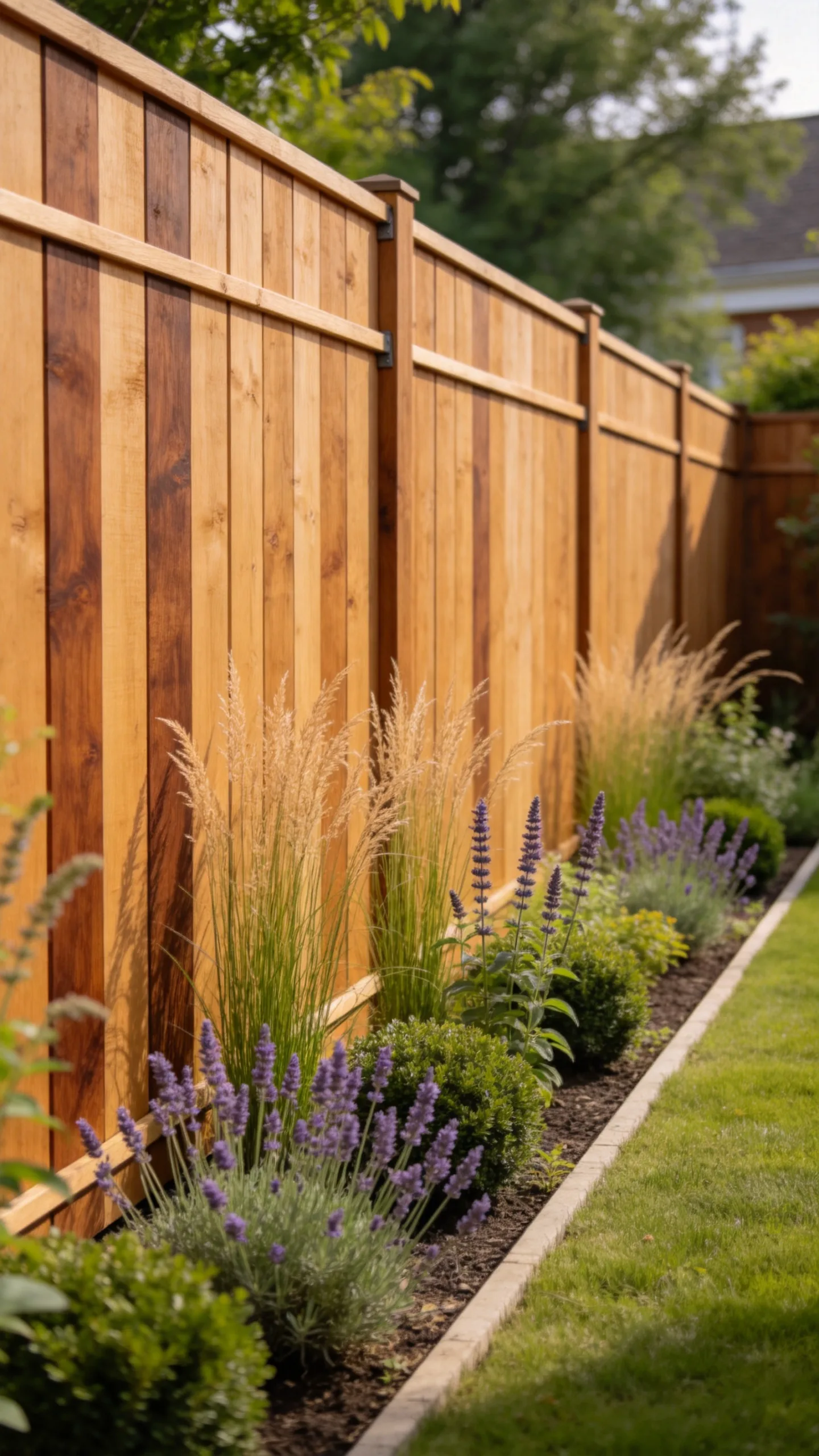 1. Tall Vertical Board Fence With Narrow Gaps