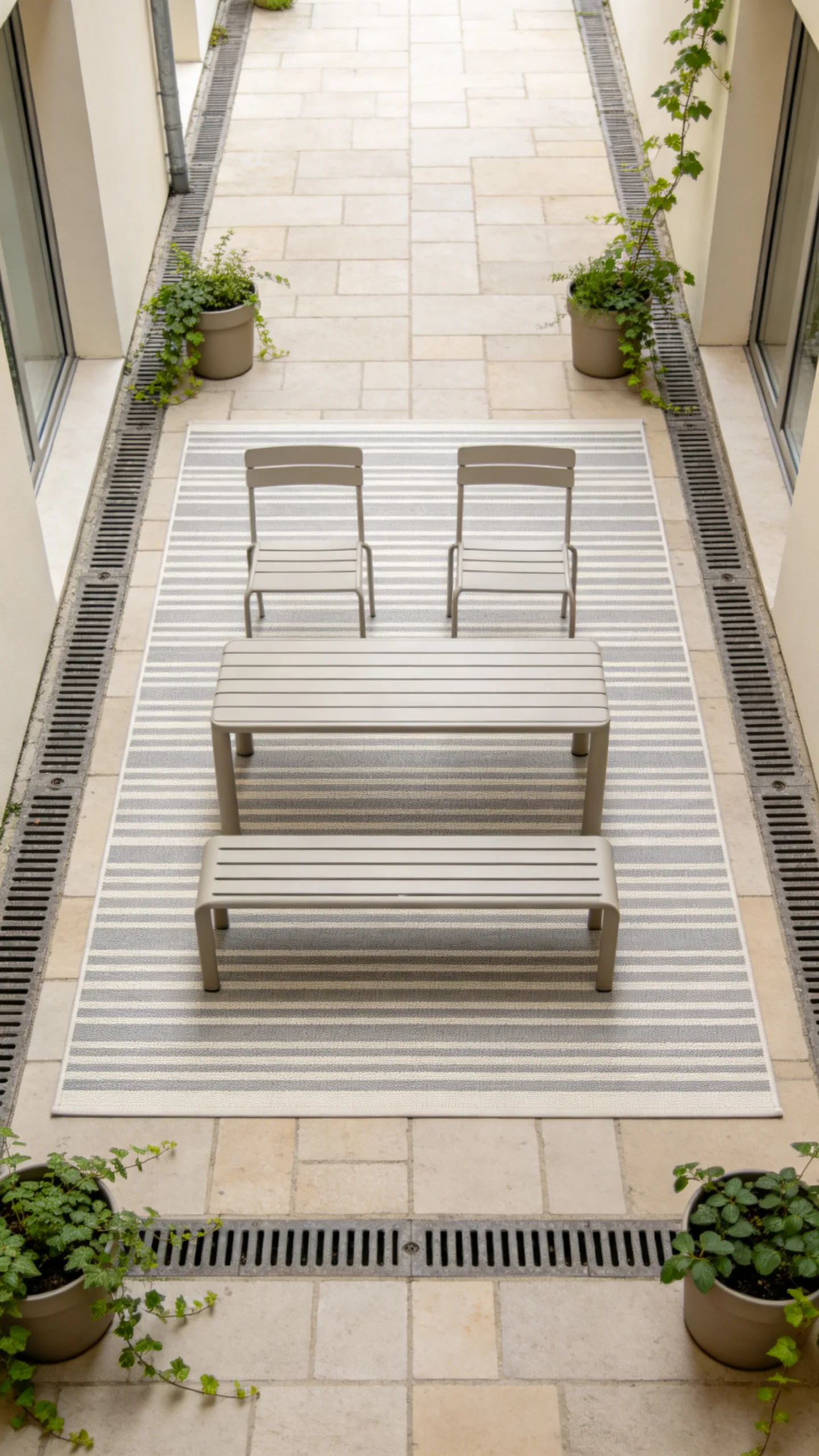 6. Define the Patio With an Outdoor Rug