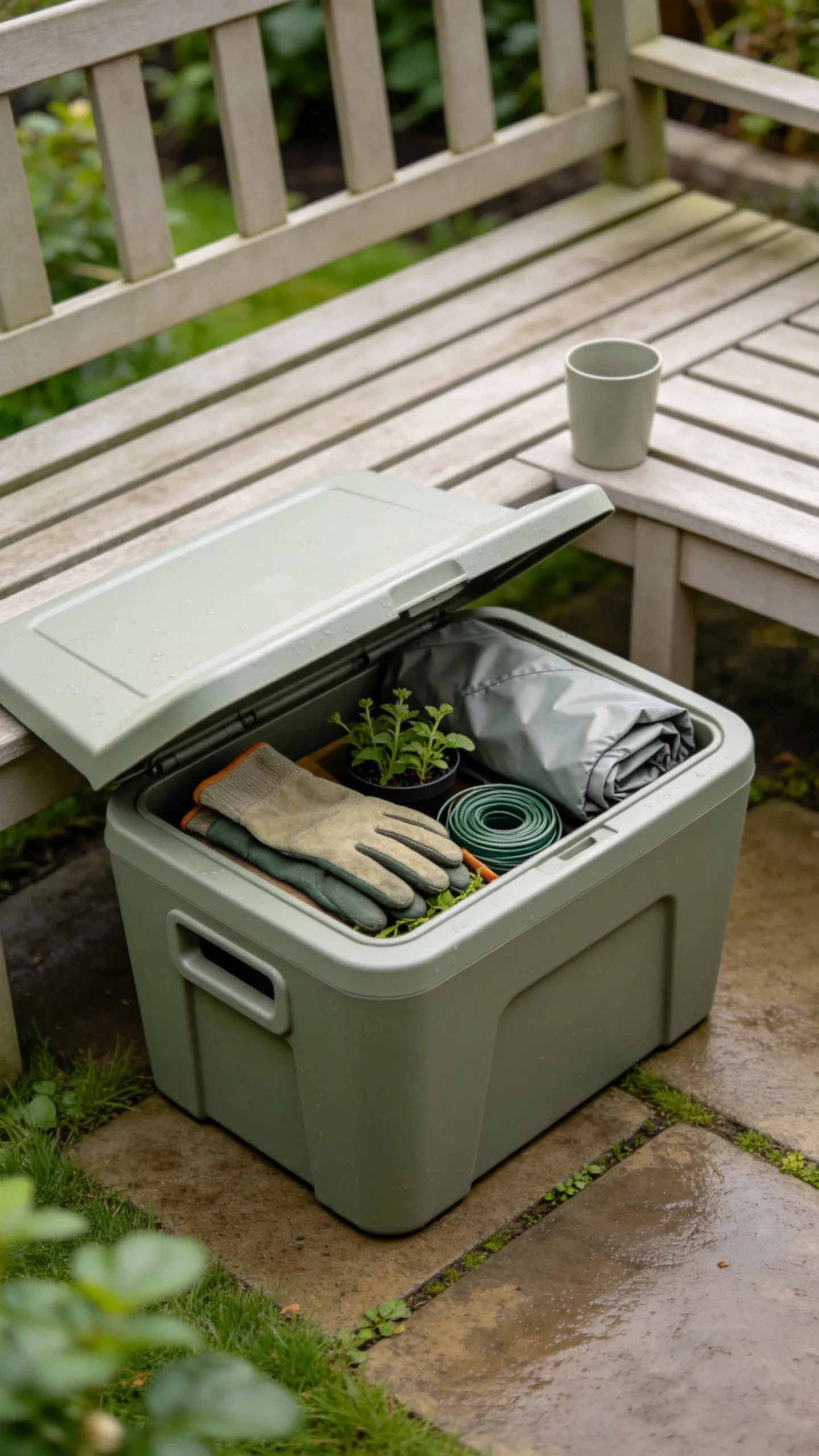 13. Use a Storage Stool as a Side Table