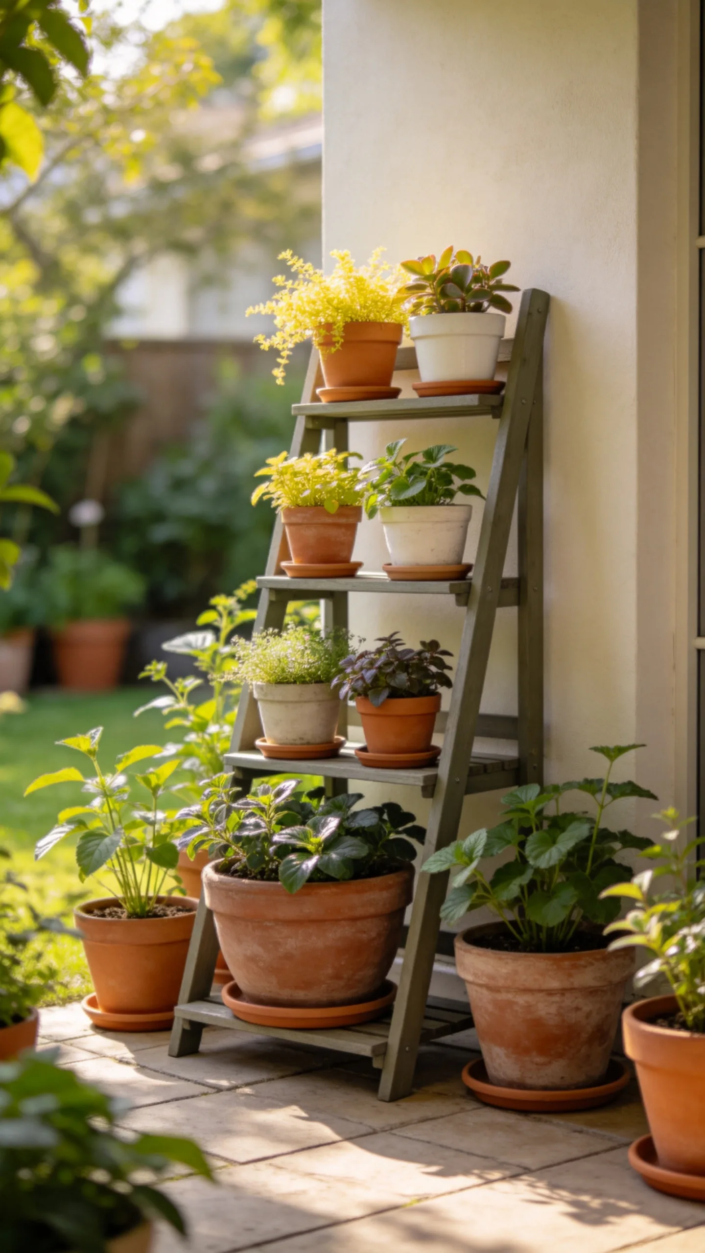 8. Arrange Planters in Vertical Layers
