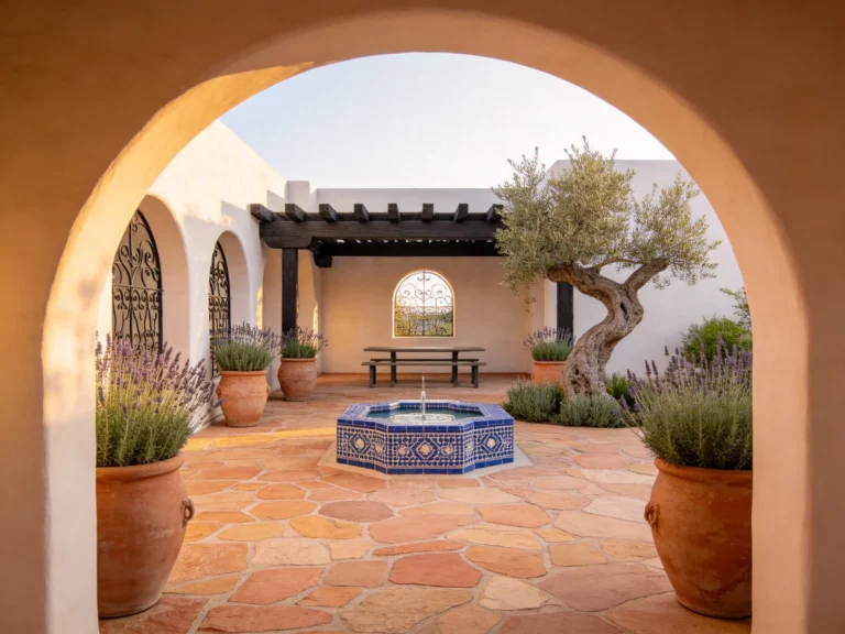22 Spanish Landscape Design Ideas with Stone, Tile, and Arches