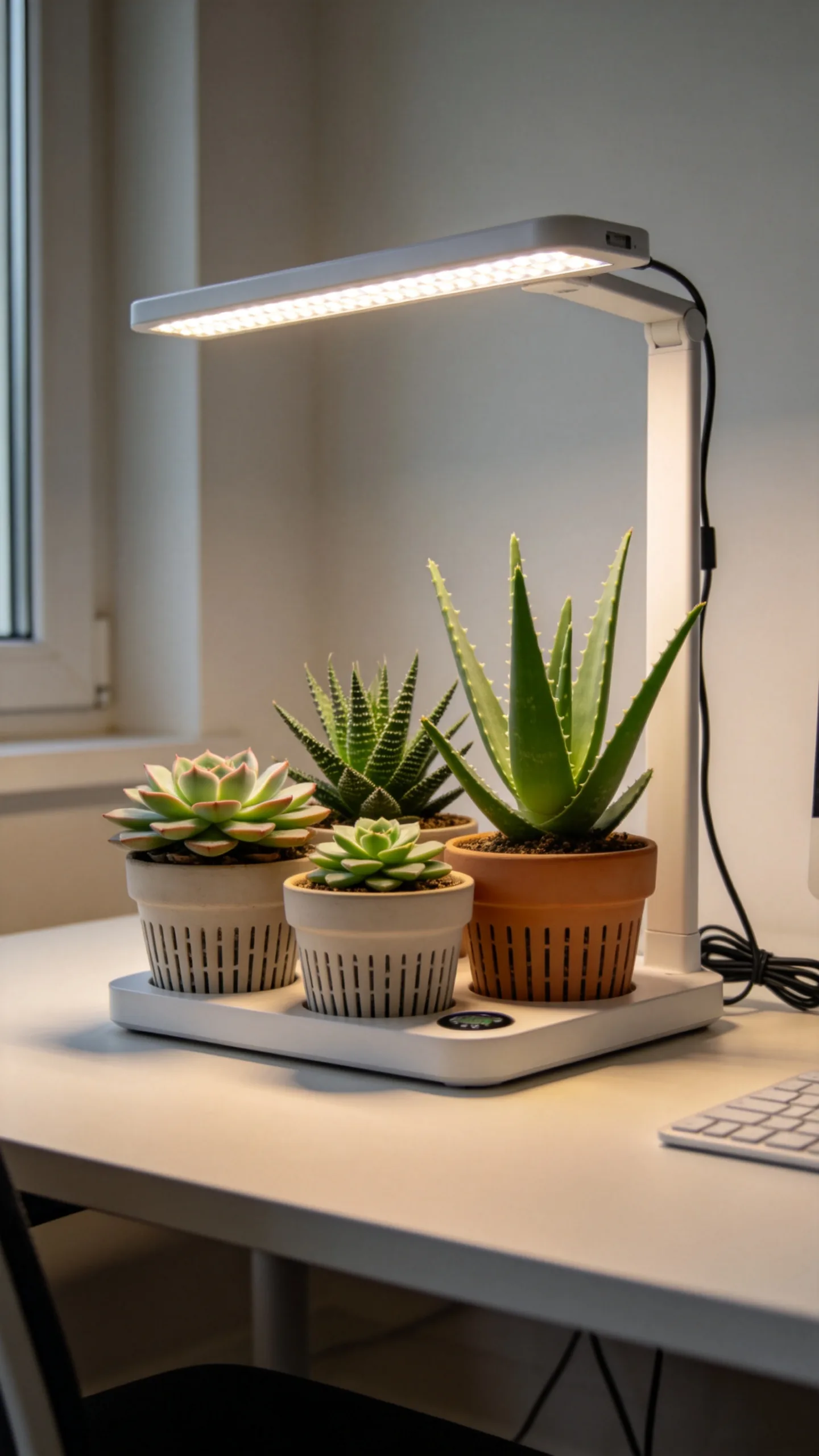12. Succulent Garden Under a Grow Light