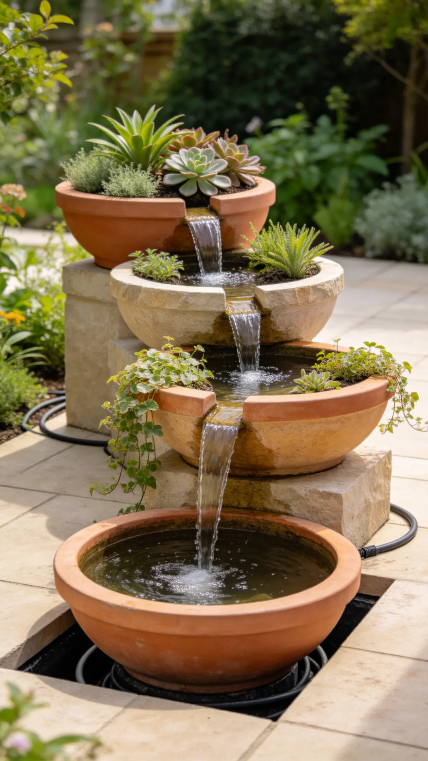 6. Tiered Planter Waterfall