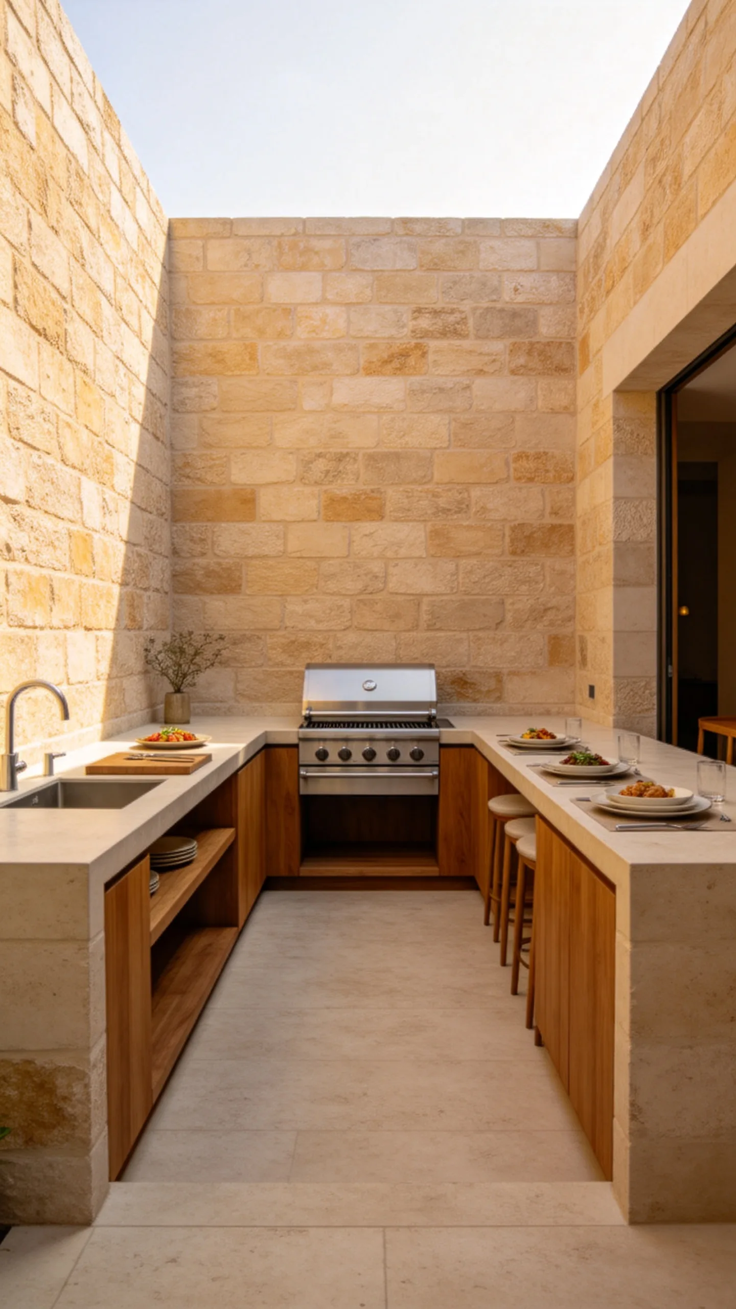7. Design a U-Shaped Outdoor Kitchen