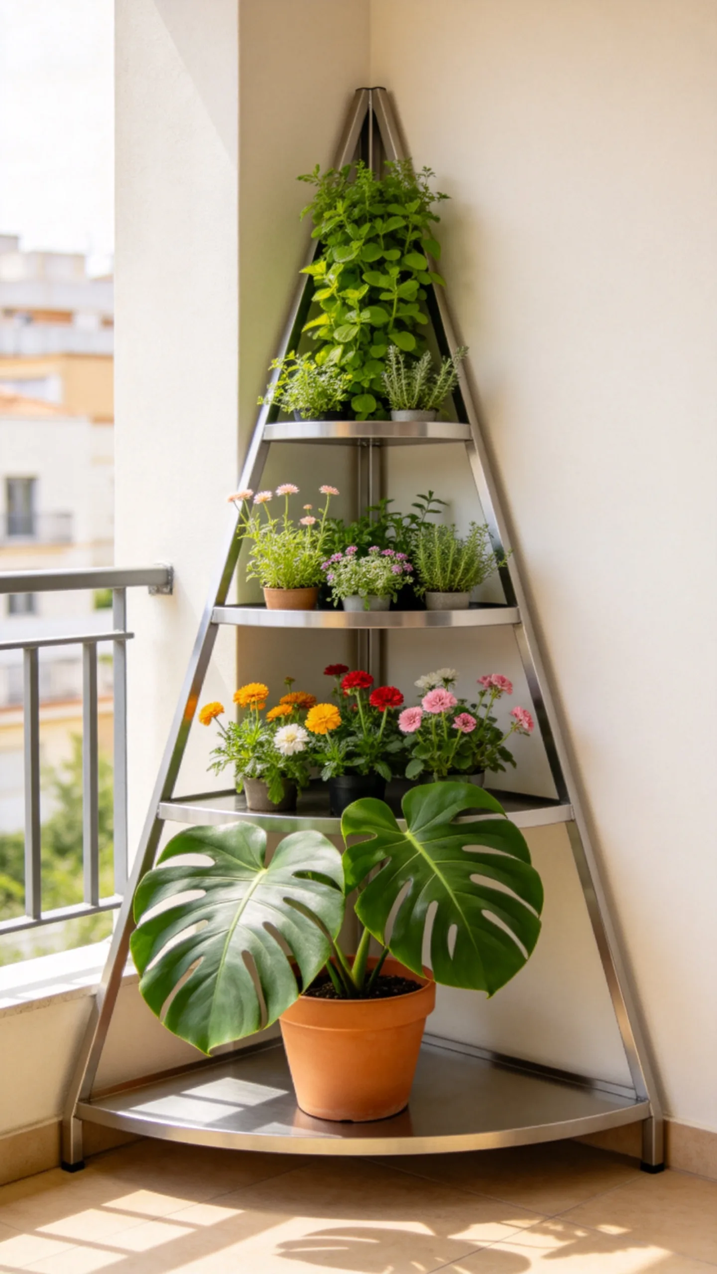 12. Use a Corner Shelf to Build Height