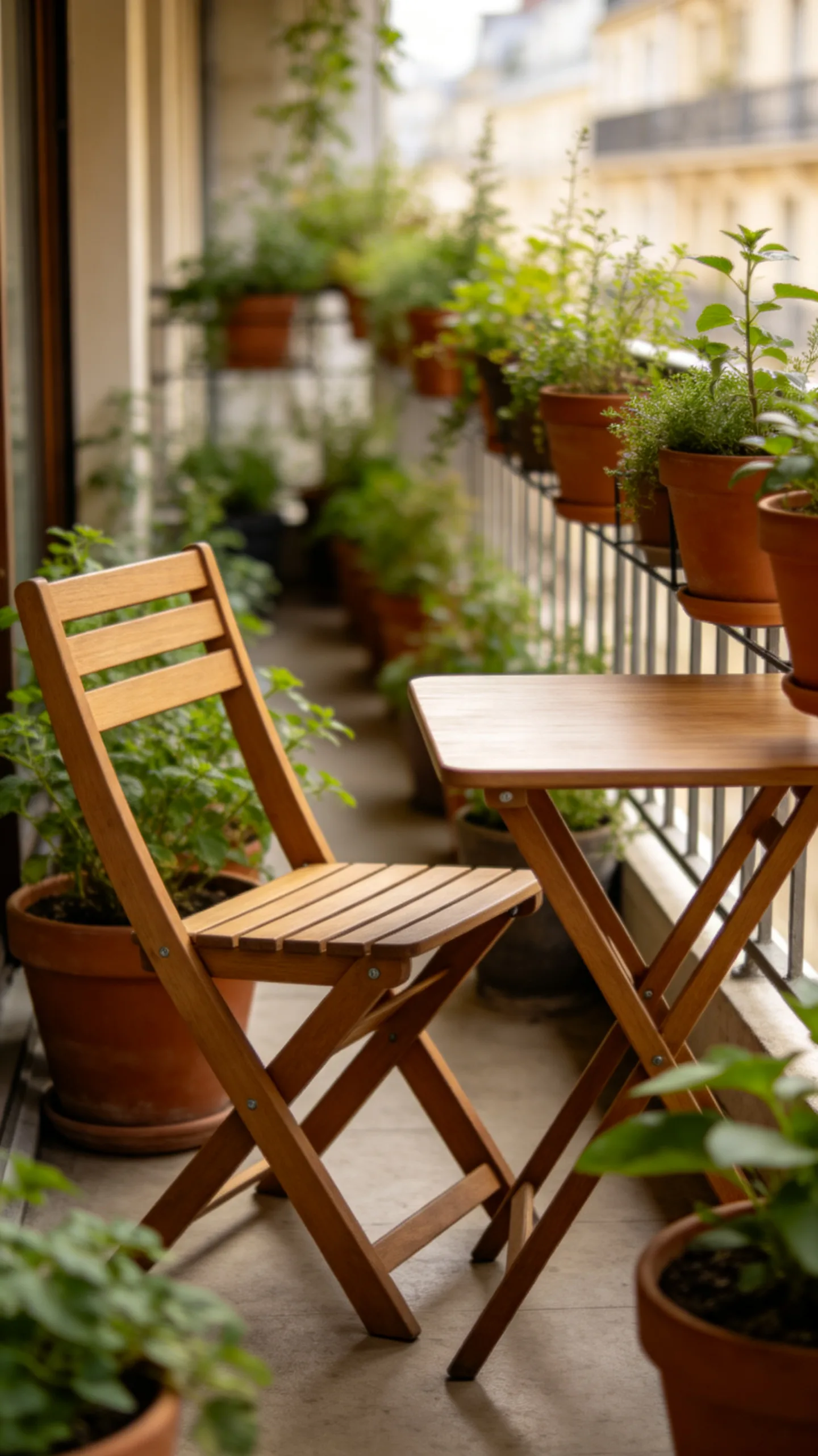 8. Use Foldable Furniture Around the Garden Zone