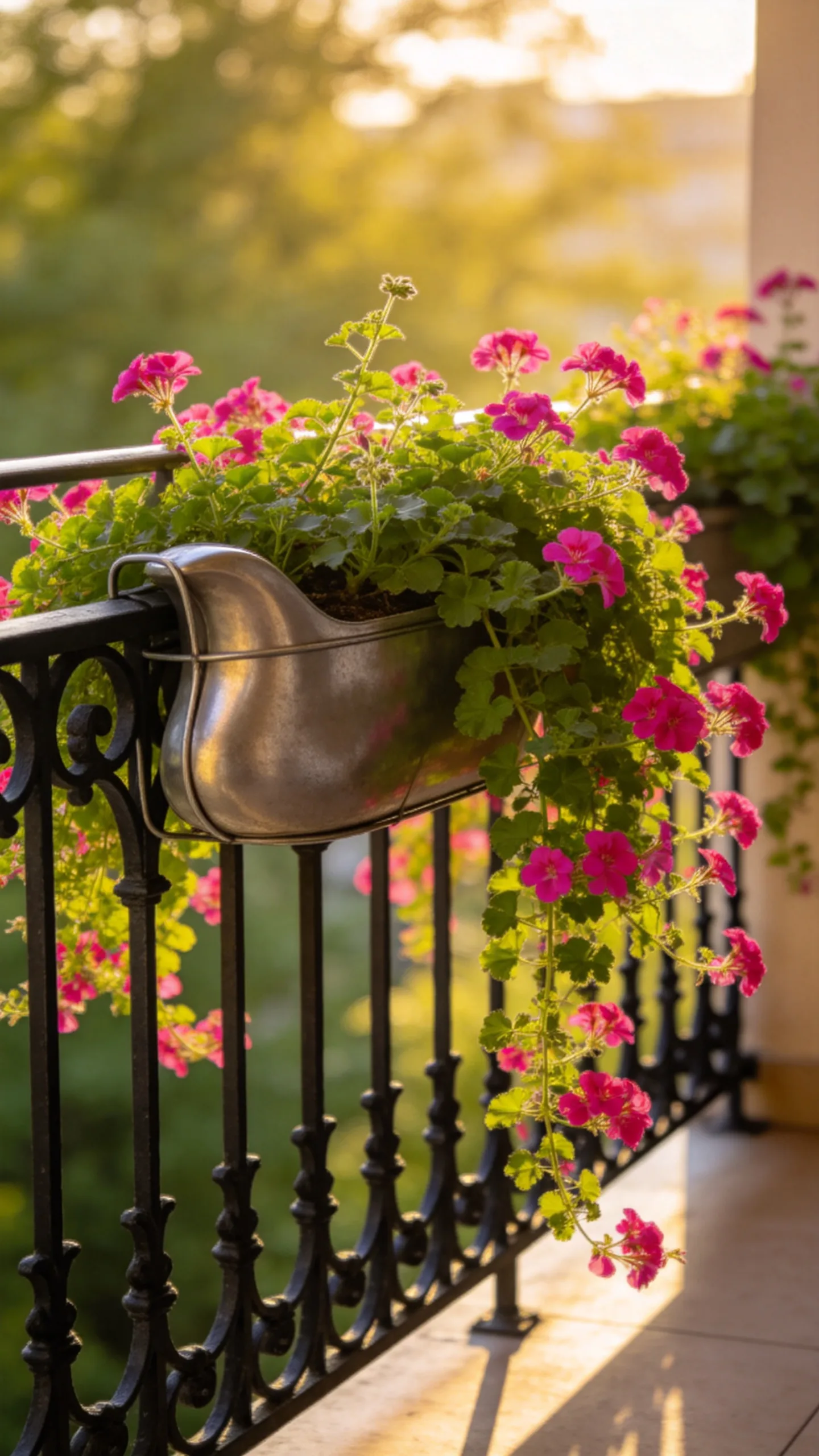7. Use Rail Hooks for Cascading Greenery