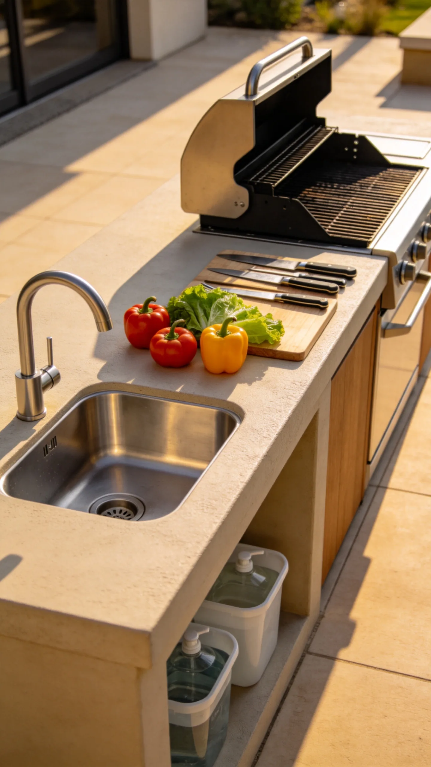 9. Install a Weatherproof Prep Sink