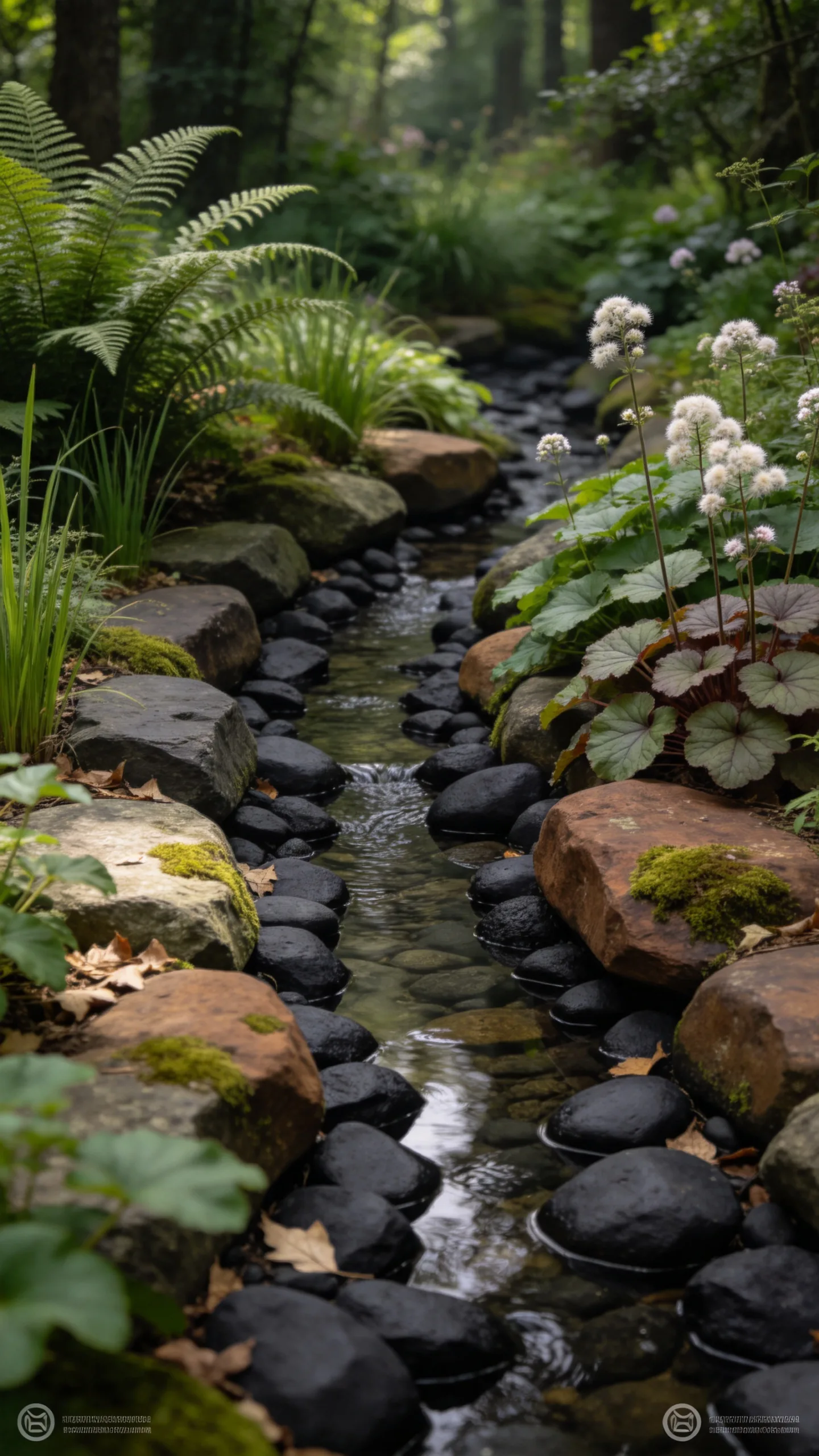 20. Woodland-Inspired Mossy Stone Creek