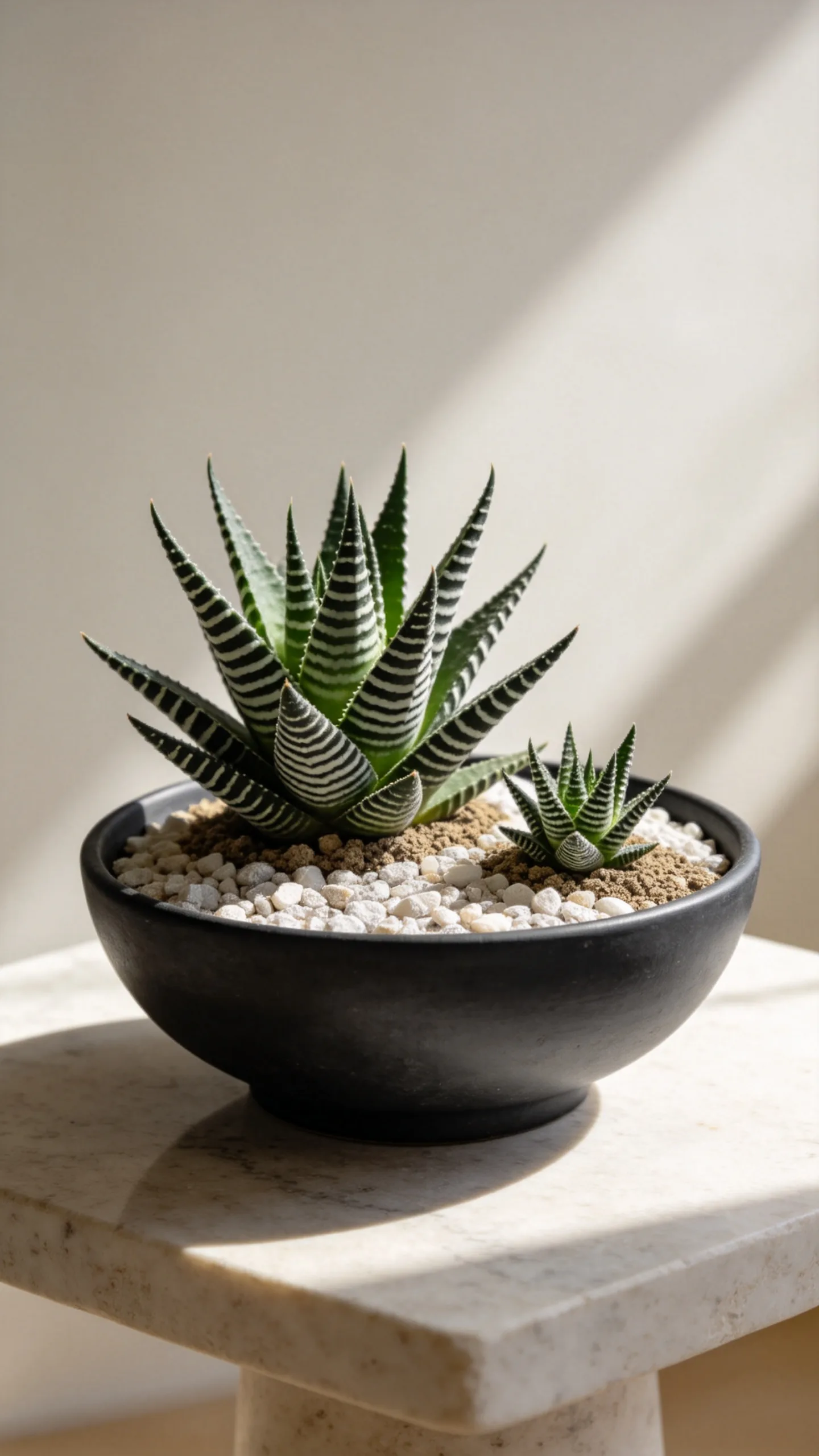 7. Zebra Haworthia Pebble Bowl